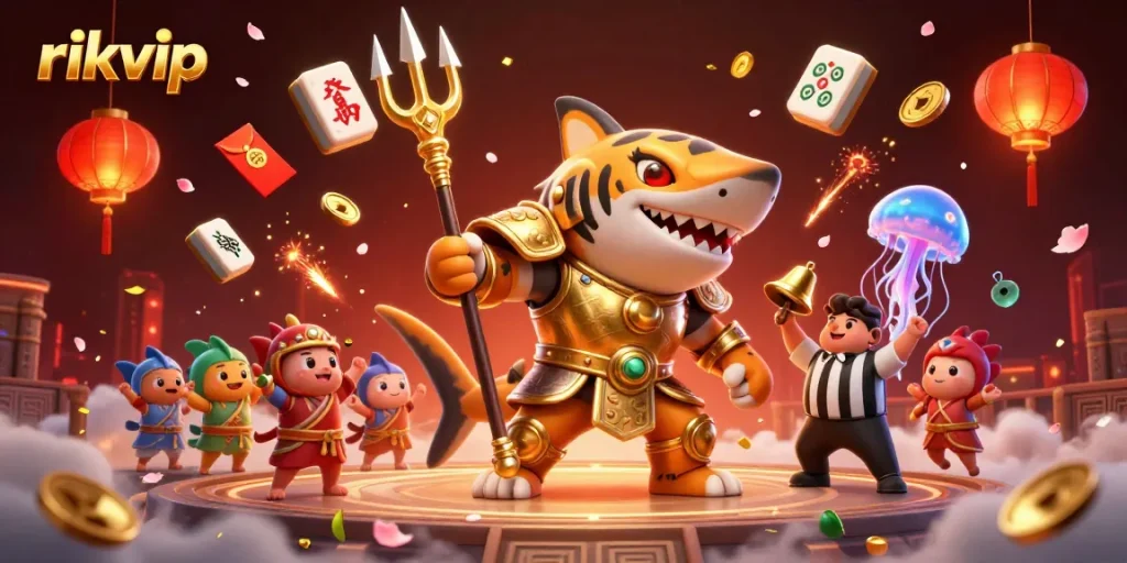 Experience thrilling gameplay at rikvip with a dynamic underwater scene packed with vibrant gaming elements.